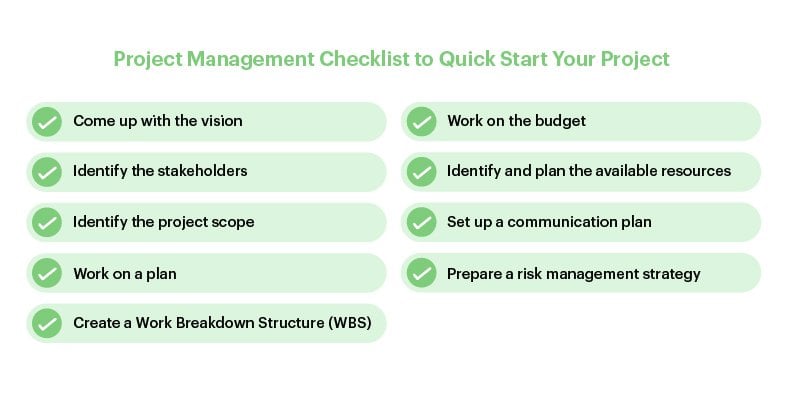 project management checklist