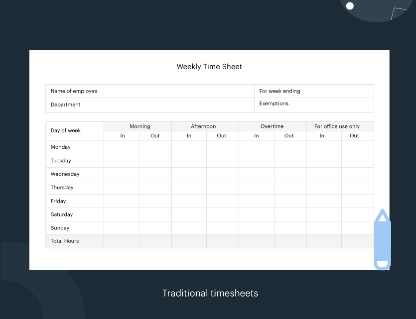 Traditional Employee Timesheet